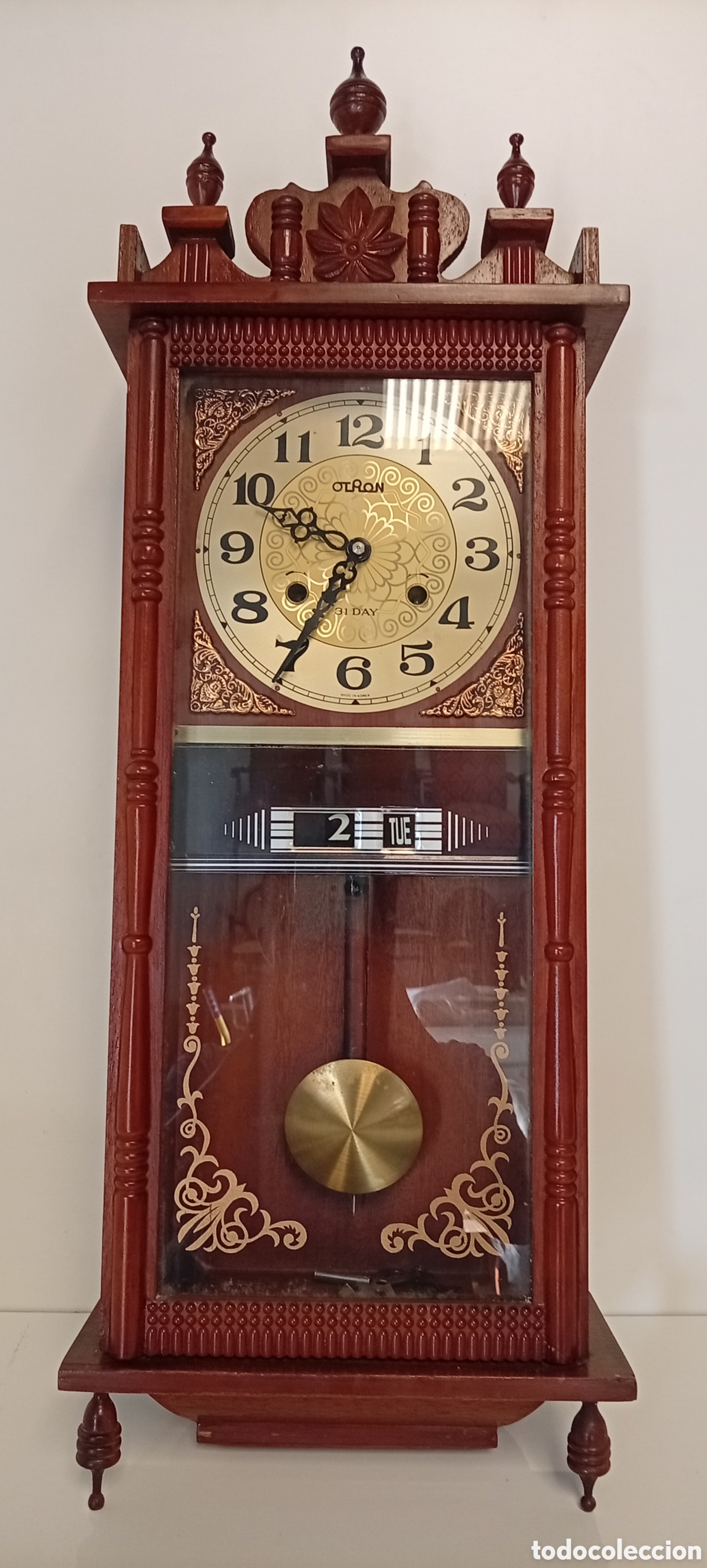 Uhren - Baume & Mercier: RELOJ DE PARED OTRON MADERA ANTIGUA