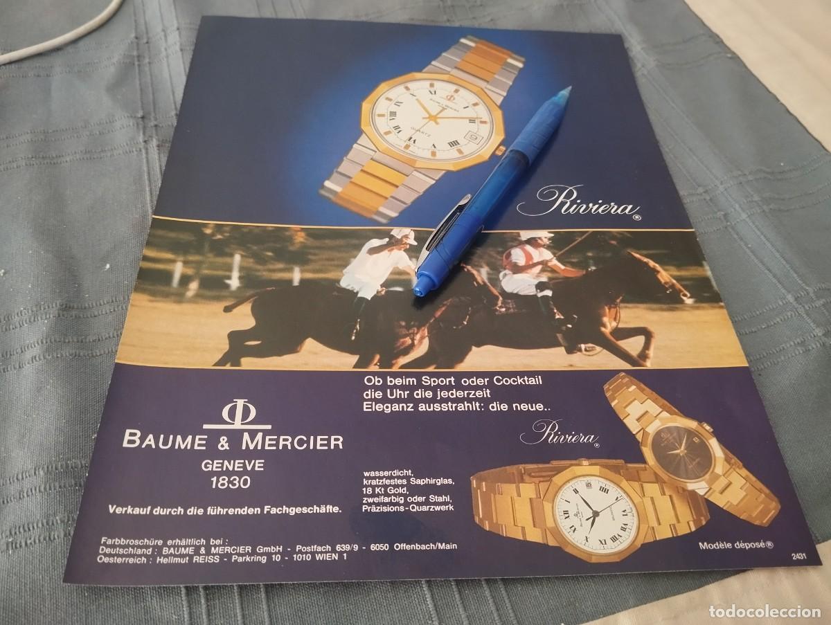 Relojes - Baume & Mercier: RELOJ BAUME & MERCIER CLIPPING HOJA ANUNCIO PUBLICIDAD REVISTA ALEMANA 1979 BONITO PARA ENMARCAR