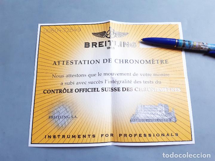 Certificado de reloj breitling. attestation de - Vendu en vente directe -  206994392