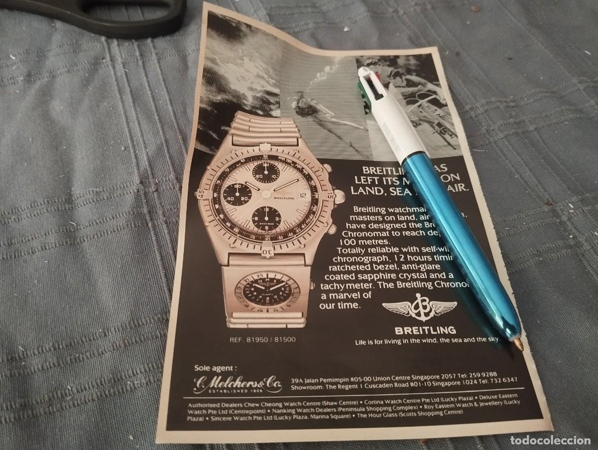 Relojes- Breitling: RELOJ BREITLING ANTIGUO ANUNCIO PUBLICIDAD REVISTA EN INGLES BONITO PARA ENMARCAR