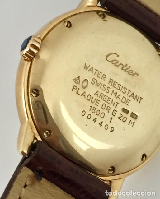 Relojes - Cartier: CARTIER MUST RONDE PLATA PLAQUÈ ORO 18Kts.¡¡COMO NUEVO!!HOMBRE. - Foto 5 - 217570390