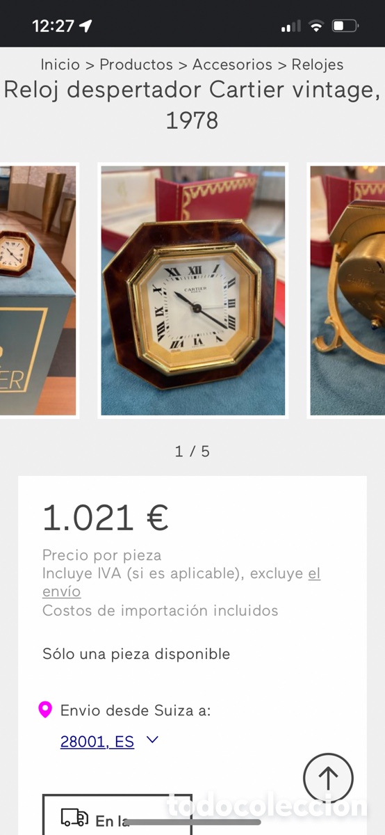 Relojes - Cartier: Reloj de mesa Cartier - Foto 5