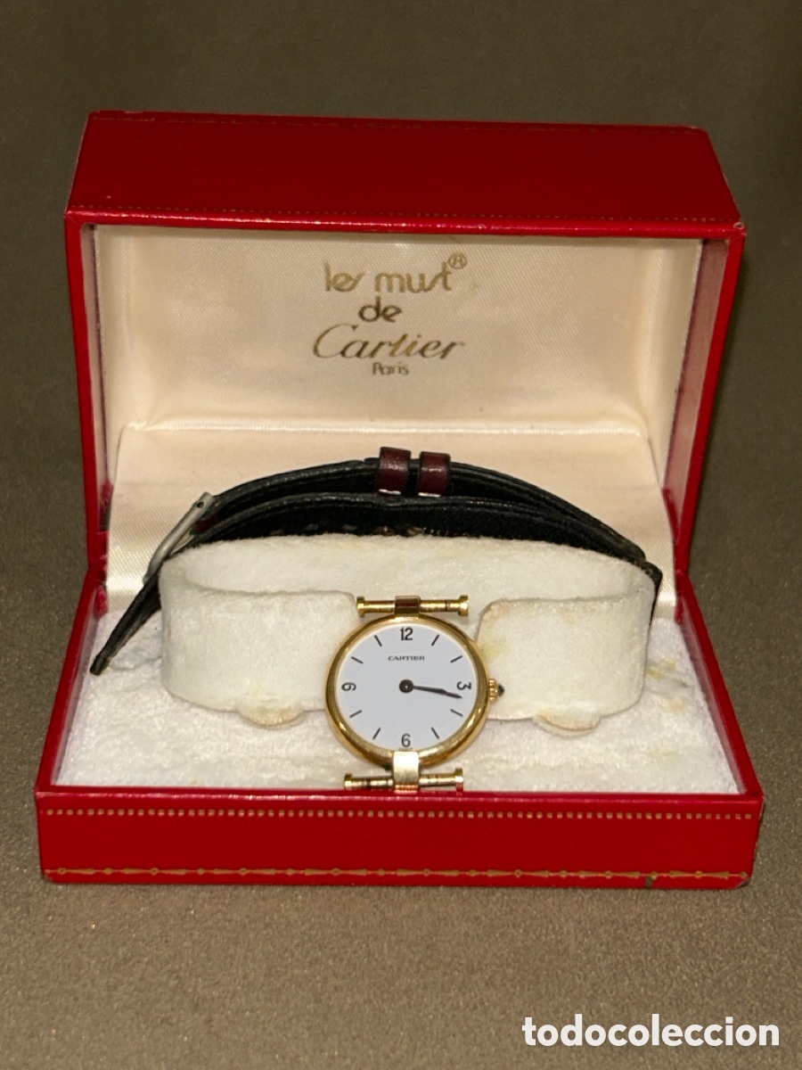 Relojes - Cartier: PRECIOSO RELOJ CARTIER EN ORO DE 18K, 24 MM SIN CONTAR CORONA, EN SU CAJA ORIGINAL, MUST DE CARTIER