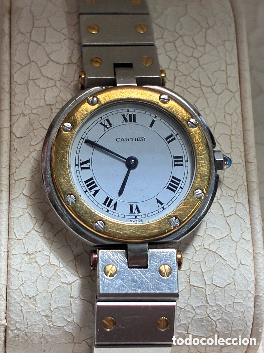 Relojes - Cartier: Cartier Santos Ronde 27mm a&ntilde;os 90 acero y oro