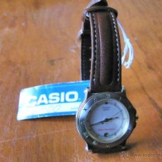Relojes - Casio: RELOJ VINTAGE CASIO DEFECTUOSO CORREA CUERO. Lote 44343452