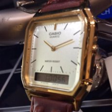 Relojes - Casio: RELOJ CASIO AQ 230 G C GOLD ¡¡ ANA-DIGI VINTAGE !! ¡¡NUEVO!! (VER FOTOS). Lote 242869185