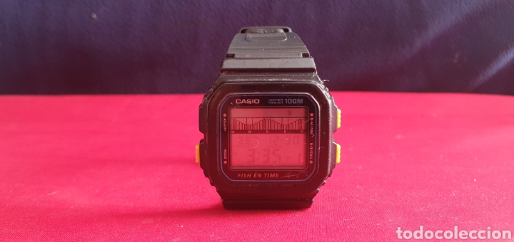 Reloj casio water resist 100m fish en time func - Vendido en Subasta -  309696173