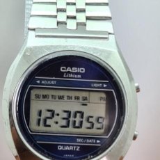 Relojes - Casio: RELOJ CAB. CASIO (VINTAGE) MODELO 94QR-26 EN ACERO CON CORREA DE ACERO ORIGINAL, RELOJ MUY DIFÍCIL