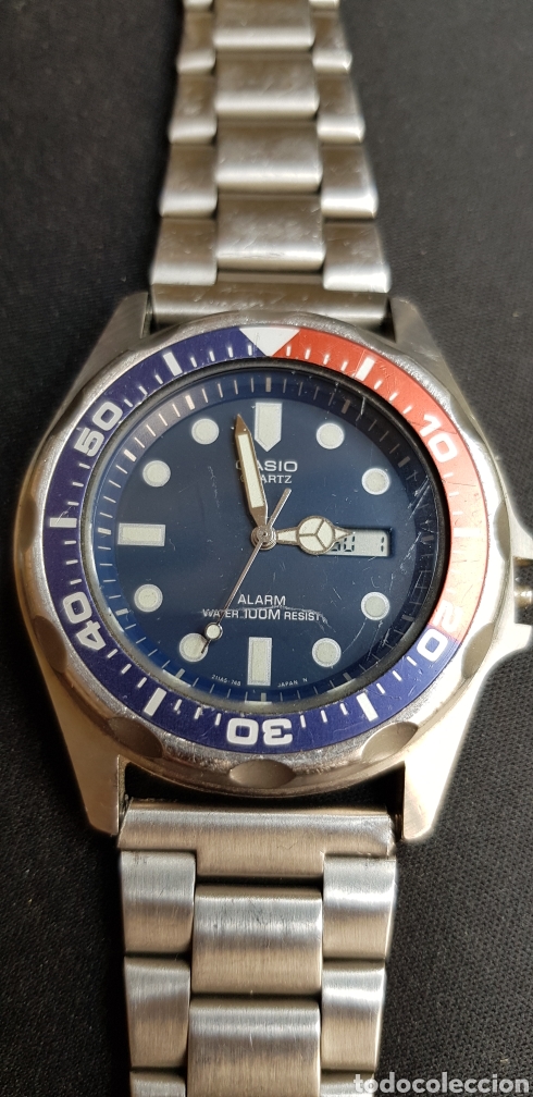 Relojes - Casio: Reloj Casio Mod.343 MMA-200W DIVER BISEL PEPSI - Foto 3