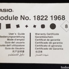 Relojes - Casio: MANUAL ORIGINAL CASIO MOD.1822 1968 NUEVO