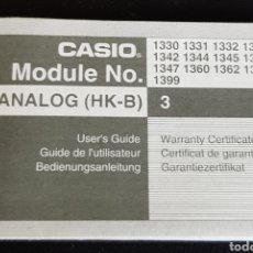Relojes - Casio: MANUAL DE INSTRUCCIONES ORIGINAL CASIO MOD..VER FOTO
