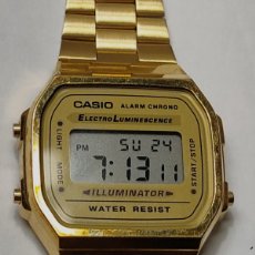 Relojes - Casio: RELOJ CASIO CABALLERO -ELECTRO LUMINESCENCE - A168 FUNCIONANDO