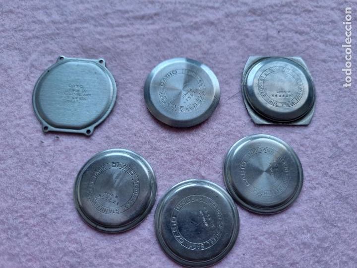 Relojes - Casio: LOTE DE 6 TAPAS CASIO ACERO ANTIGUAS P1 - Foto 3