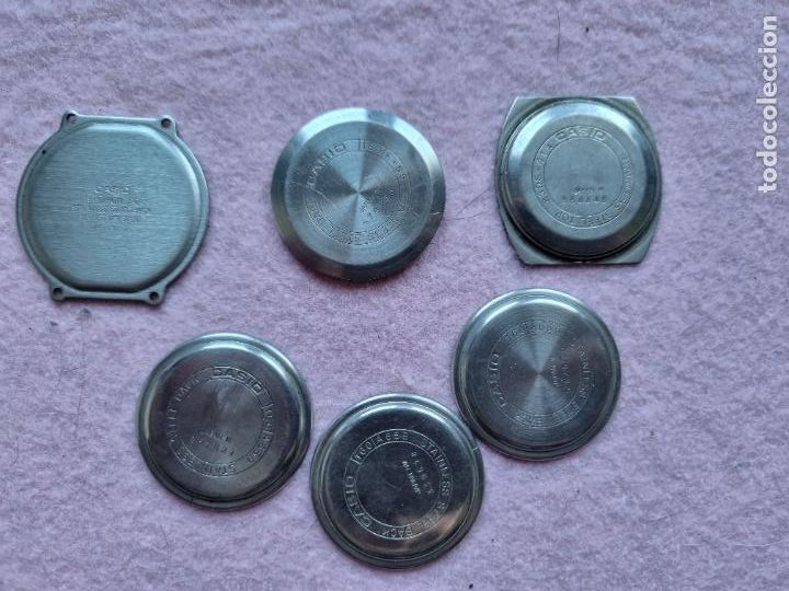 Relojes - Casio: LOTE DE 6 TAPAS CASIO ACERO ANTIGUAS P1 - Foto 1