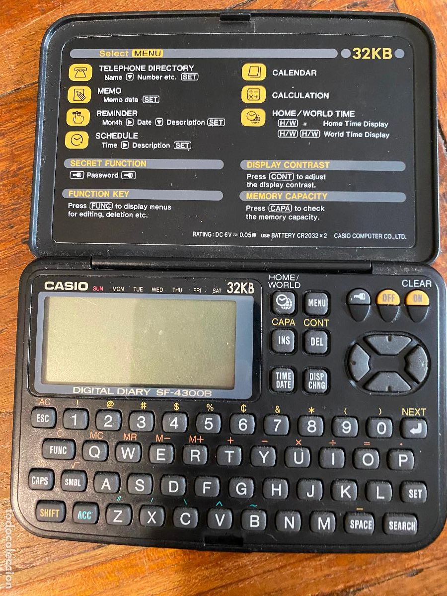 Relojes - Casio: CASIO DIGITAL DIARY SF - 4300 B 32 KB CON FUNDA CUERO - Foto 4