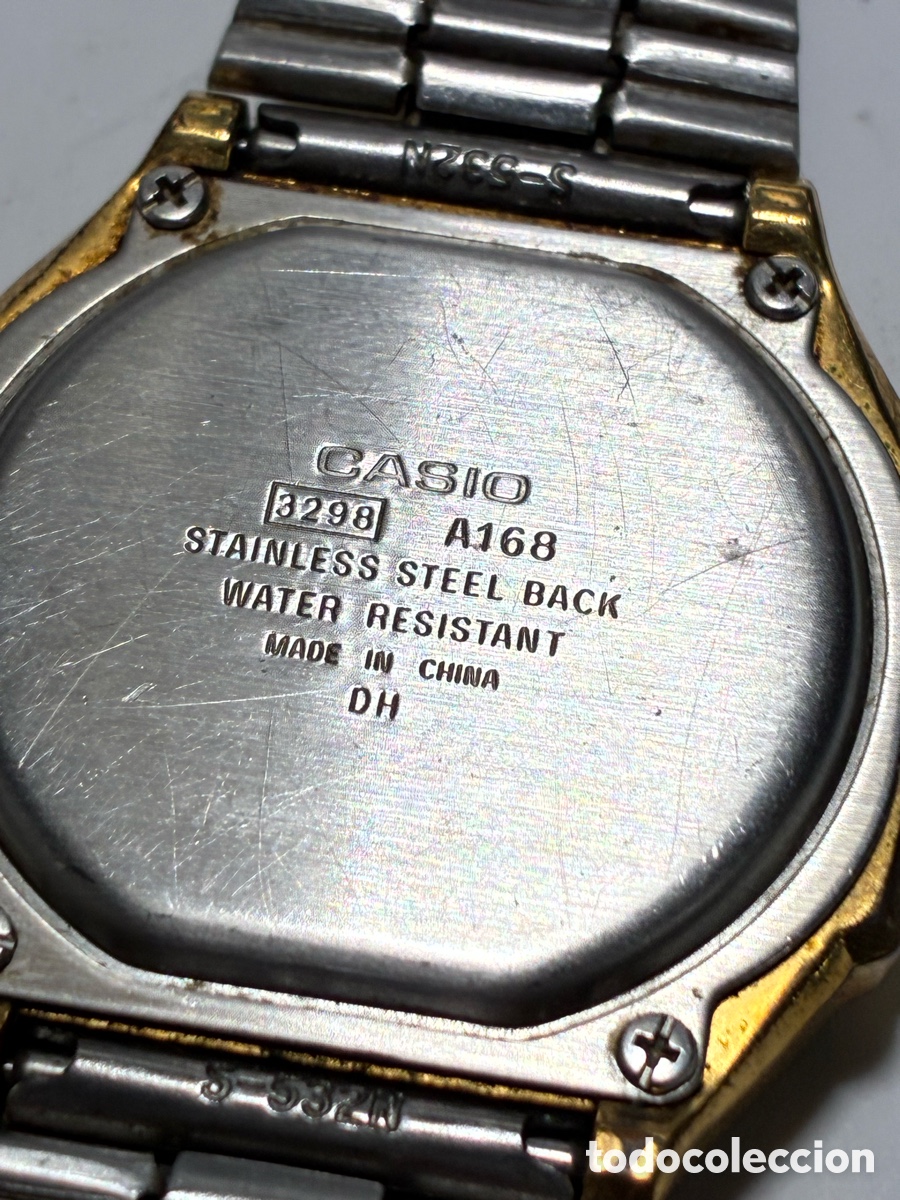 Relojes - Casio: Reloj CASIO A-168 DORADO /CR27-18 - Foto 3