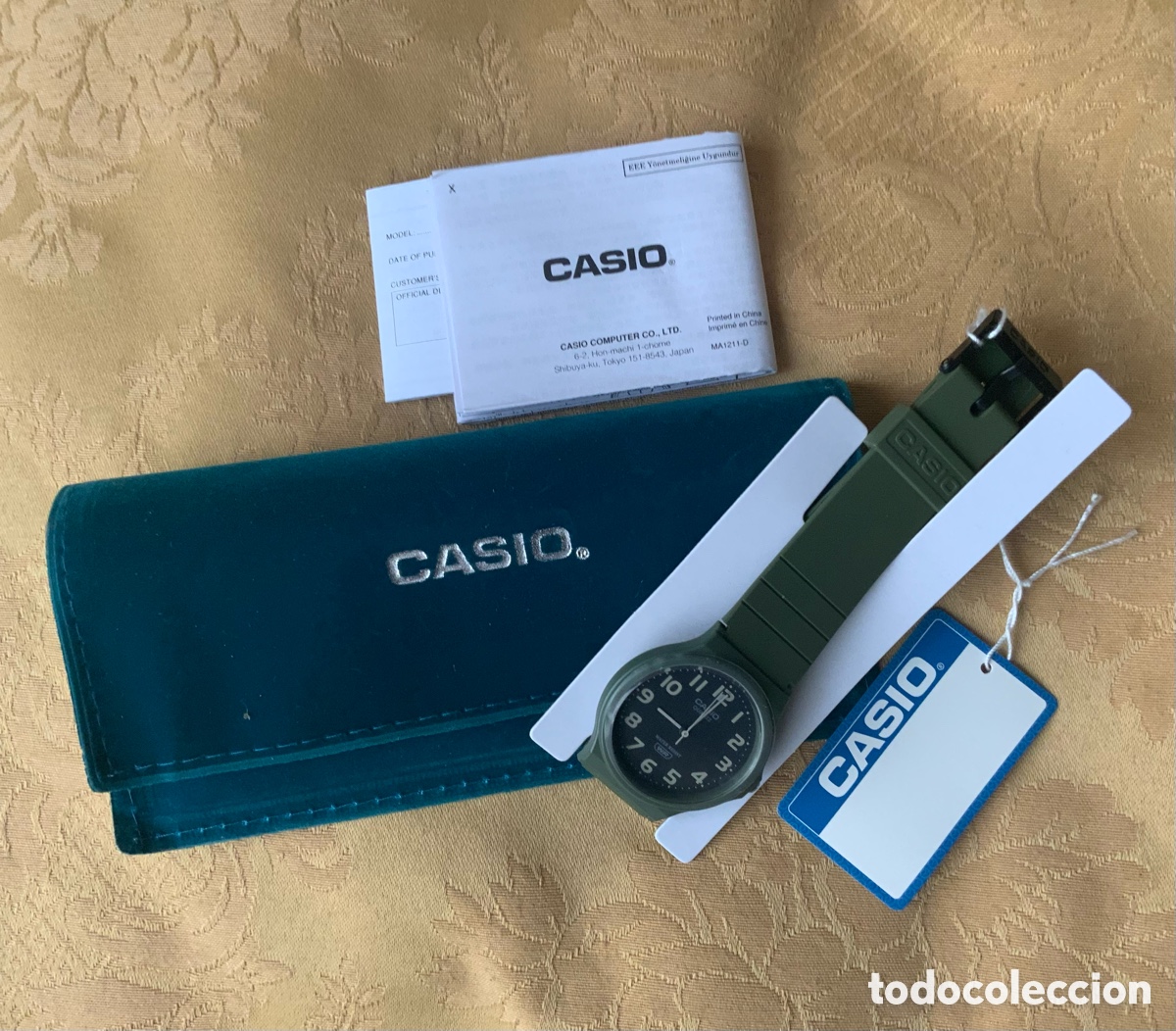 Relojes - Casio: RELOJ CASIO 1330 SIN ESTRENAR CAUCHO VERDE CAQUI - Foto 4