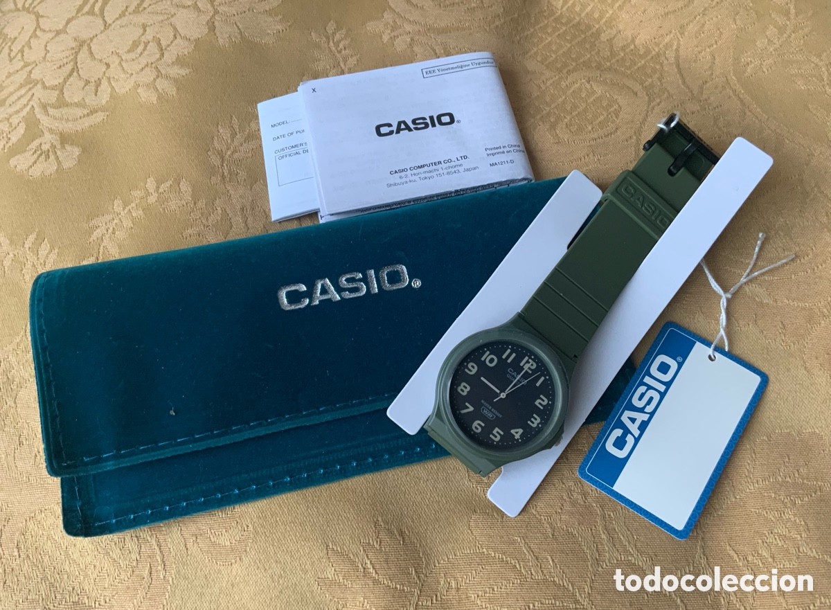 Relojes - Casio: RELOJ CASIO 1330 SIN ESTRENAR CAUCHO VERDE CAQUI - Foto 1