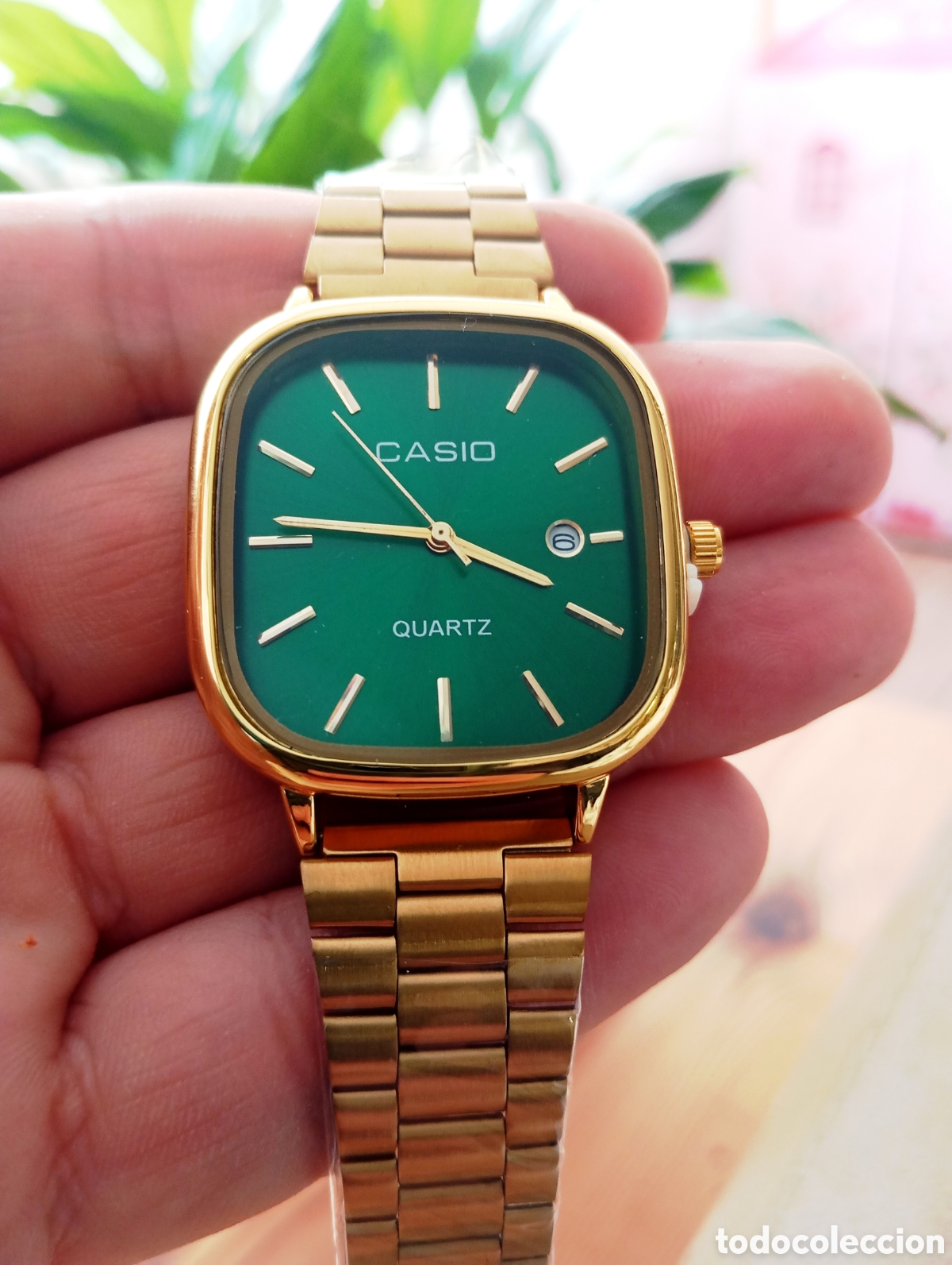 Relojes - Casio: Reloj Casio dorado y verde
