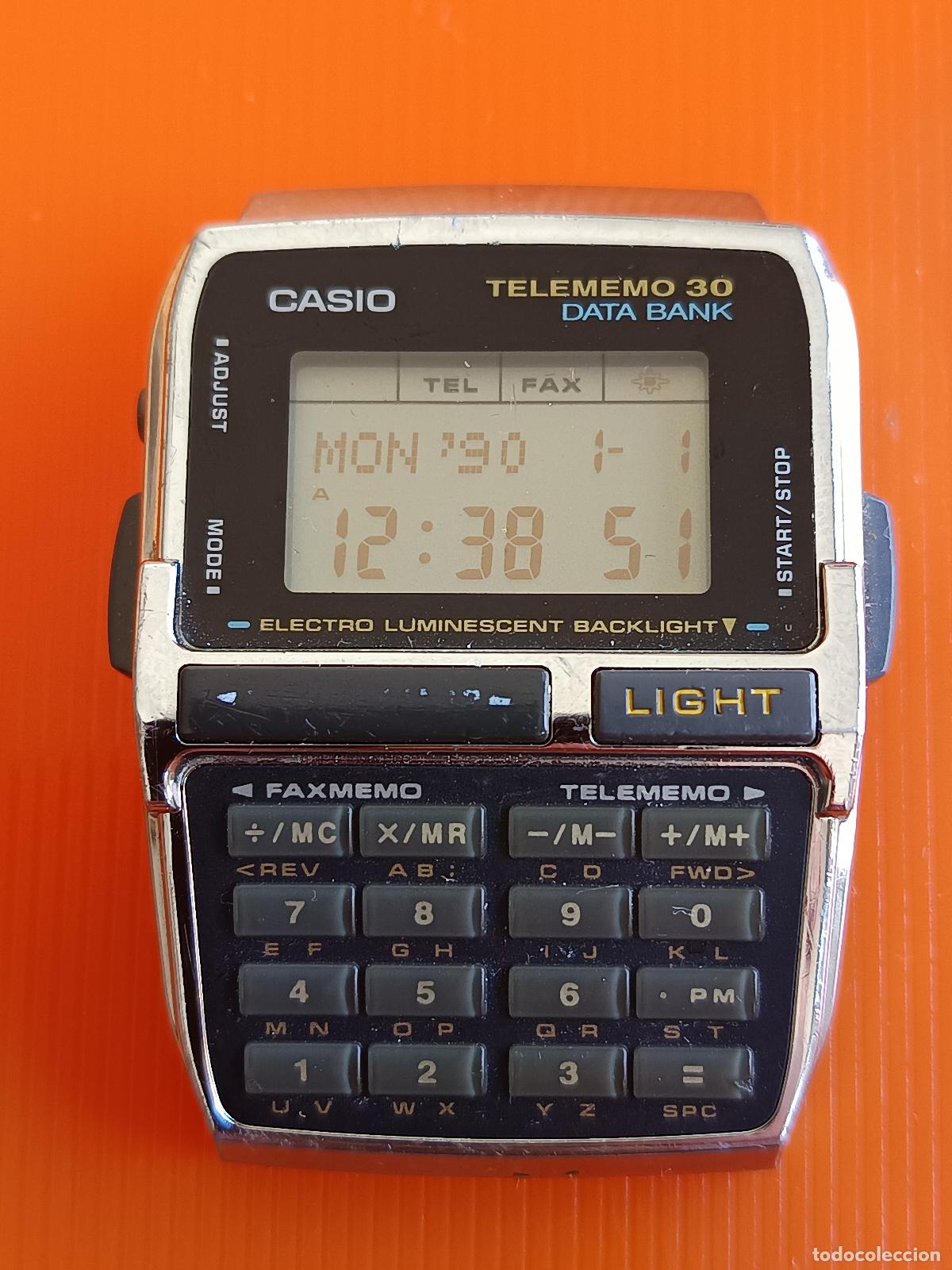 Relojes - Casio: RELOJ CASIO TELEMEMO 30, DATA BANK 1253 DBC-300, FUNCIONANDO, TELEMEMO 30, DEFECTO EN PATILLA