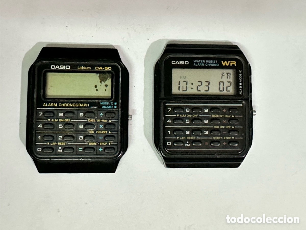 Relojes - Casio: Lote de Dos CASIO CA-53-W y CA-50 Para piezas o reparar