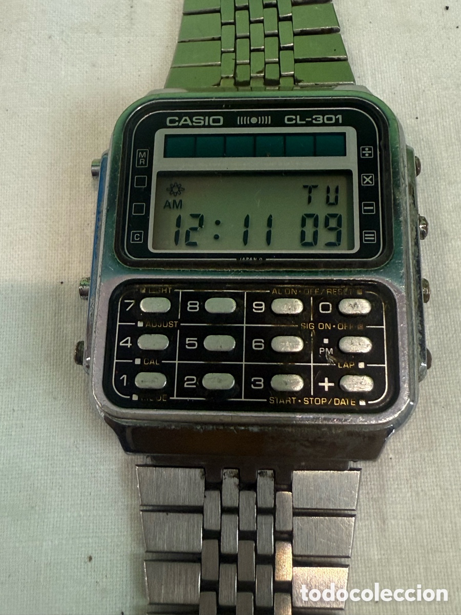 Relojes - Casio: Reloj Calculadora Casio CL-301 Vintage Jap&oacute;n Solar Battery Funcionando