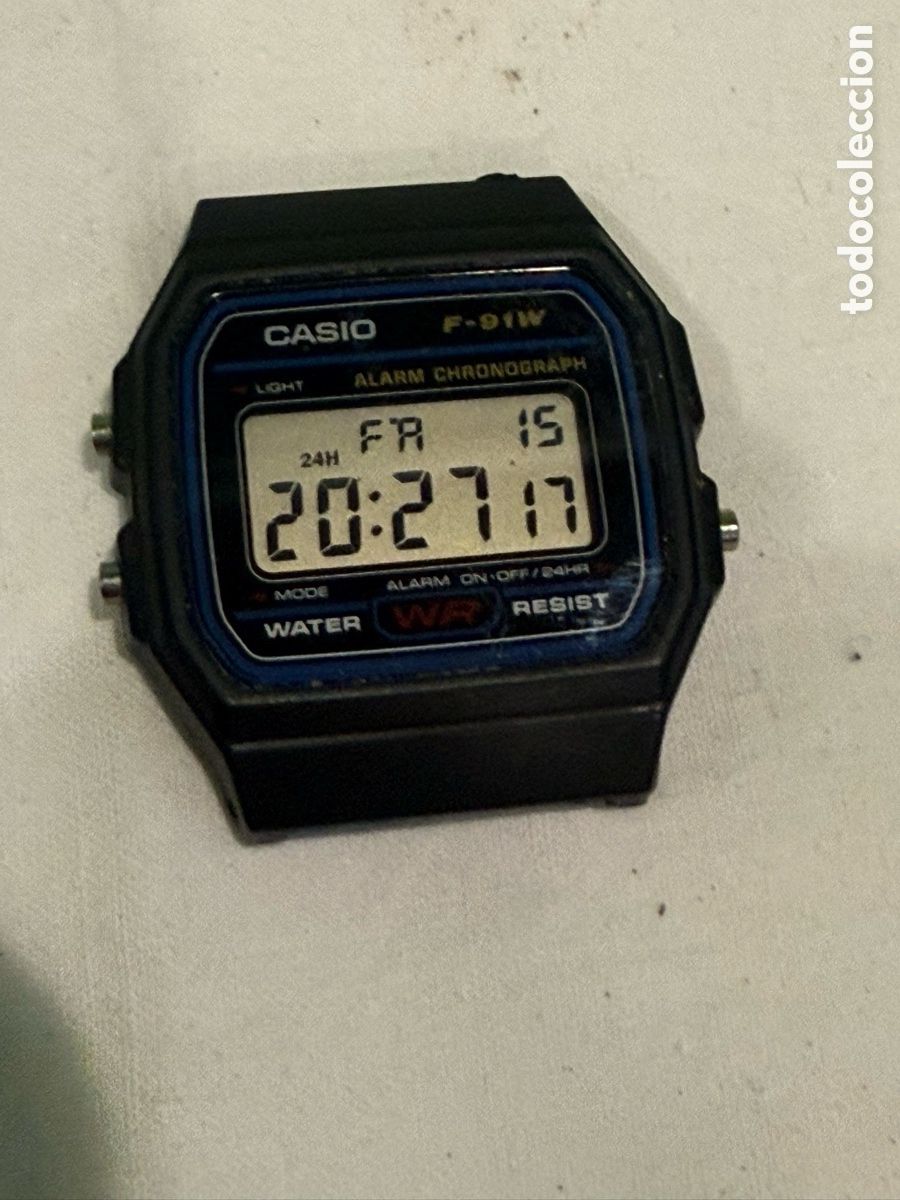 Montres - Casio: Reloj vintage Casio F-91W original digital funcionando Jap&oacute;n cl&aacute;sico retro