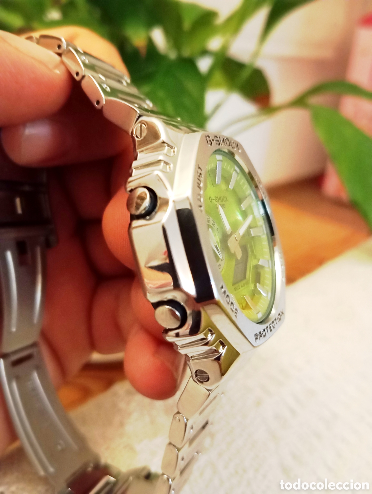 Relojes - Casio: Reloj Casio GShock plateado y verde - Foto 2