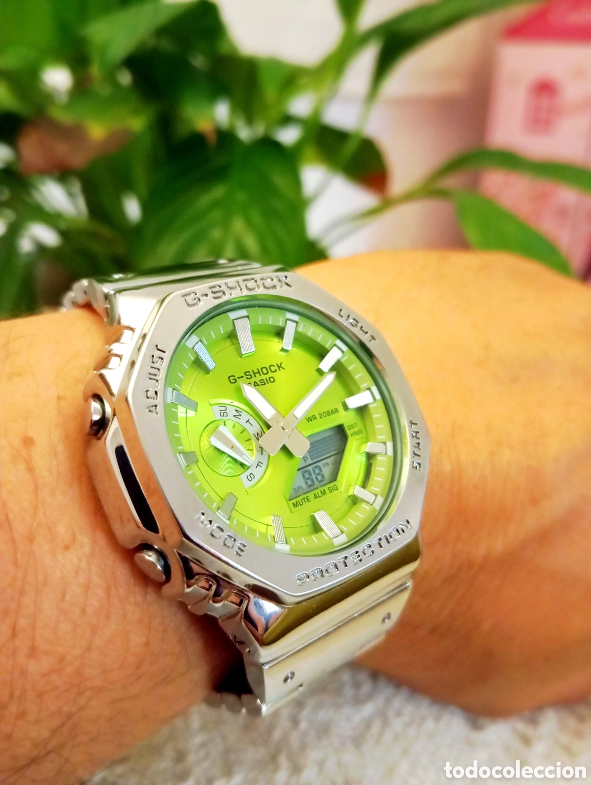 Relojes - Casio: Reloj Casio GShock plateado y verde - Foto 8