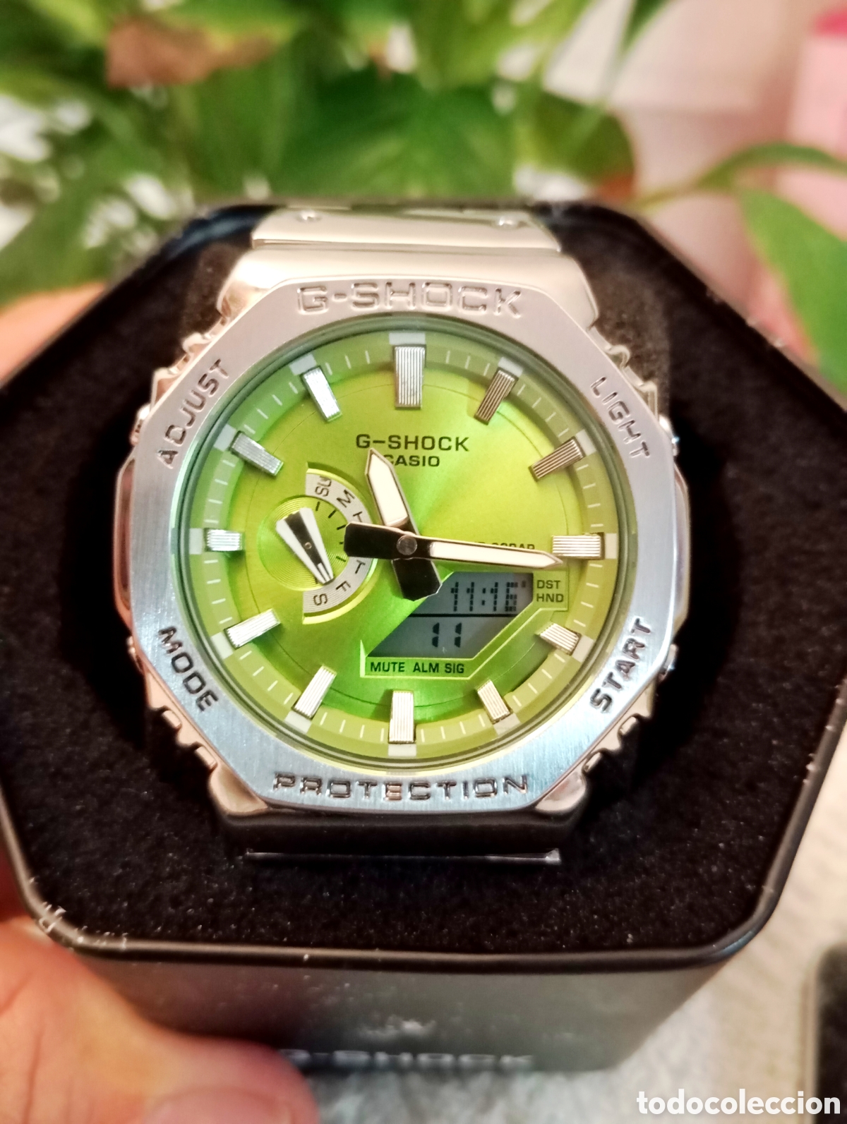Relojes - Casio: Reloj Casio GShock plateado y verde - Foto 9