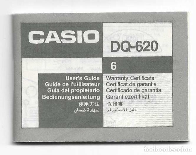 Relojes - Casio: MANUAL DE INSTRUCCIONES - RELOJ DESPERTADOR CASIO DQ-620