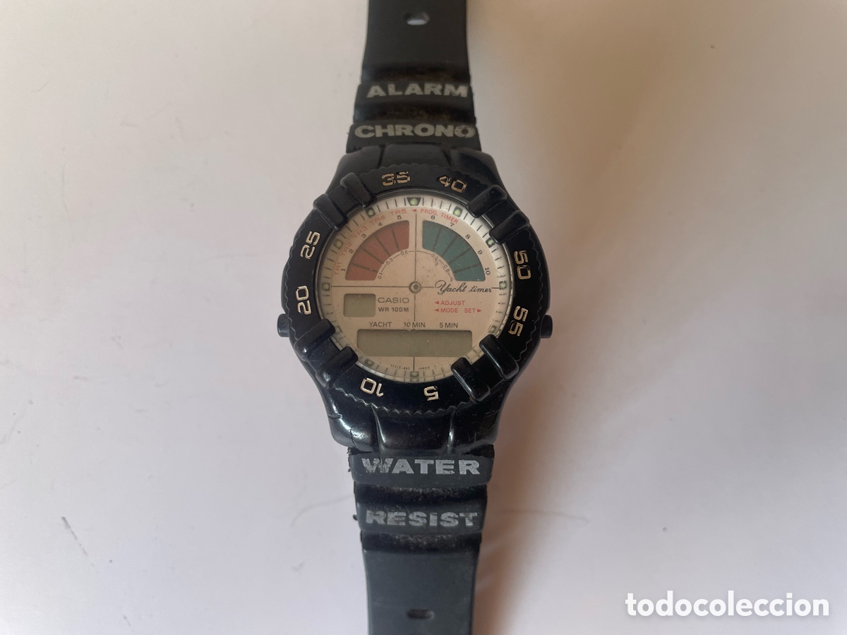 Relojes - Casio: Casio AW-300 Yacht Timer M&oacute;dulo 389 Ana-Digi WR100M Vintage Japan 1990