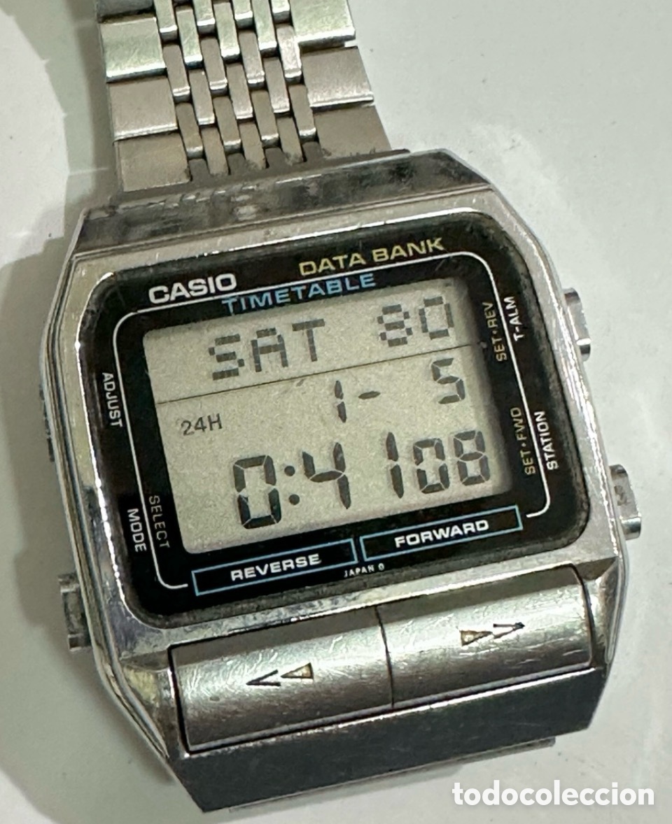 Rel&oacute;gios Casio: Antiguo Reloj CASIO DBT-700 DATA BANK TIMETABLE Jap&oacute;n Vintage