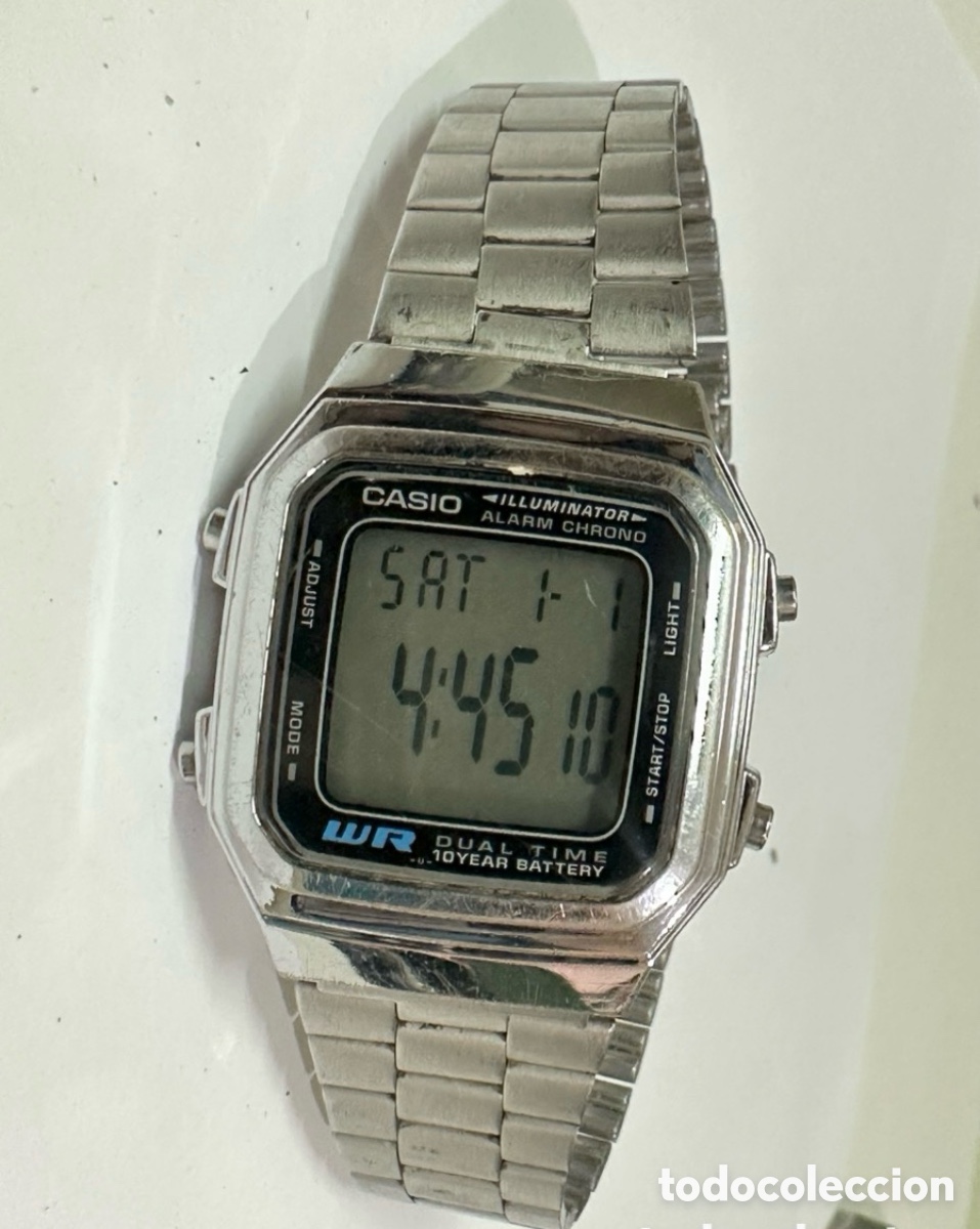 Rel&oacute;gios Casio: Antiguo Reloj CASIO A178W Alarm Chrono DUAL TIME Vintage