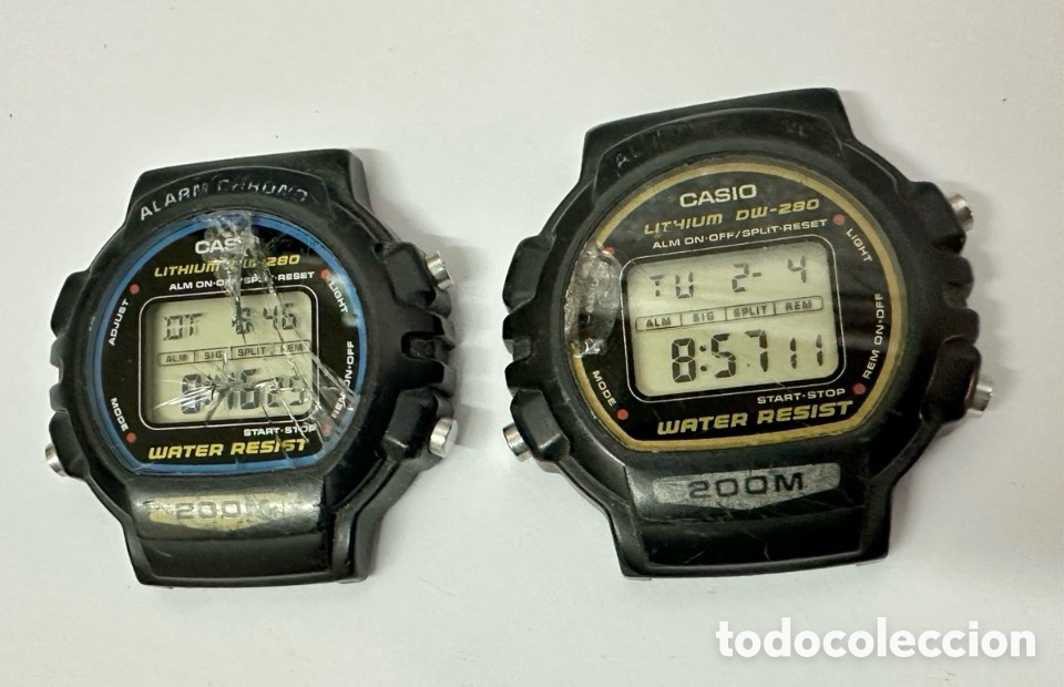 Rel&oacute;gios Casio: Lote De Dos CASIO DW-280 WATER RESIST 200M