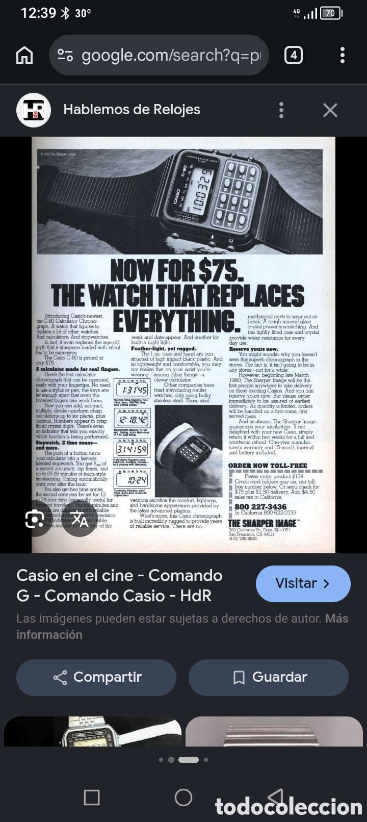 Relojes - Casio: 88.reloj Casio calculadora C-701 (Ojo ..Gris) - Foto 9