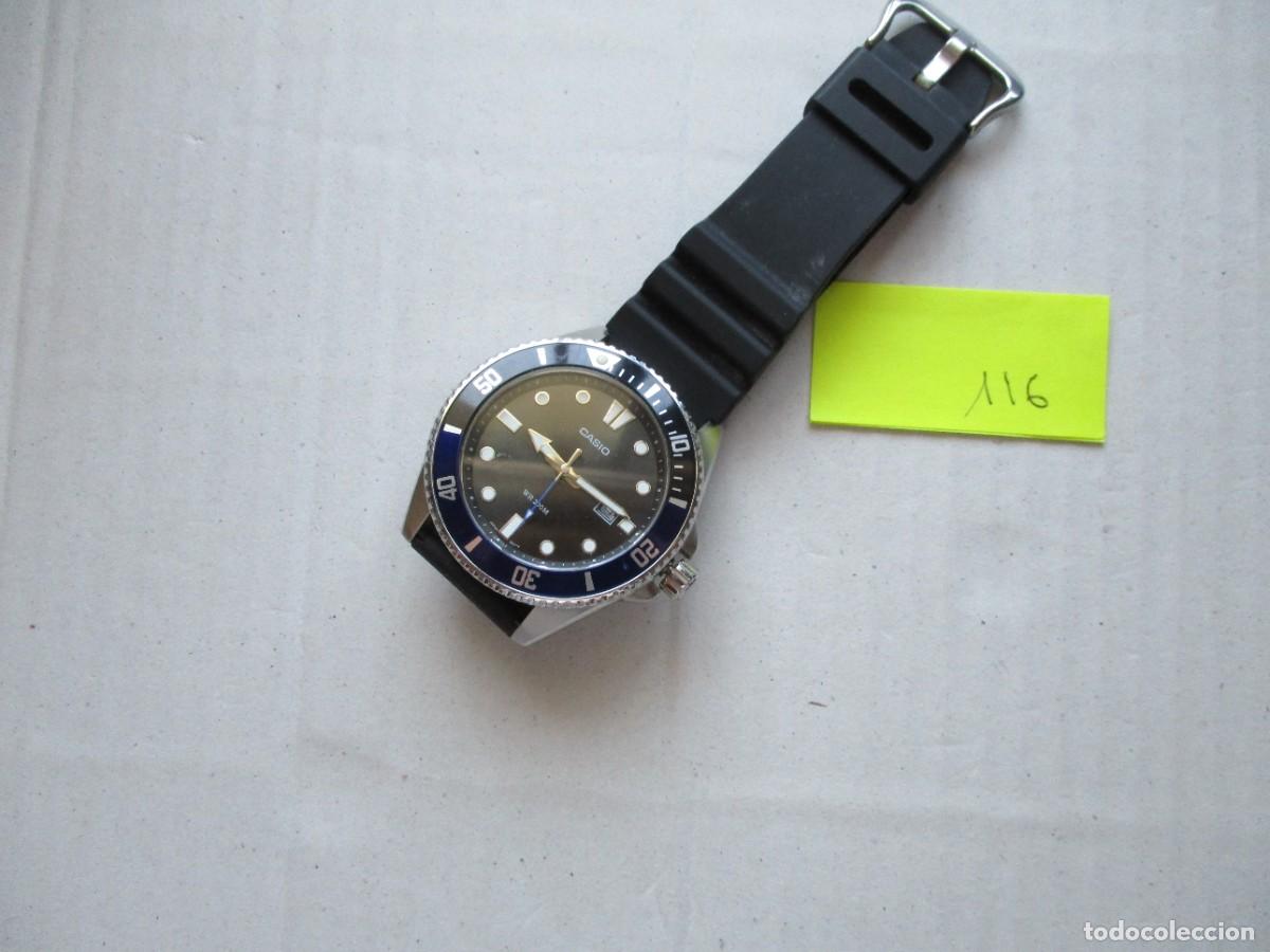 Relojes - Casio: RELOJ PULSERA CASIO PANTALLA NEGRA , CORONA MOVIBLE , FUNCIONA