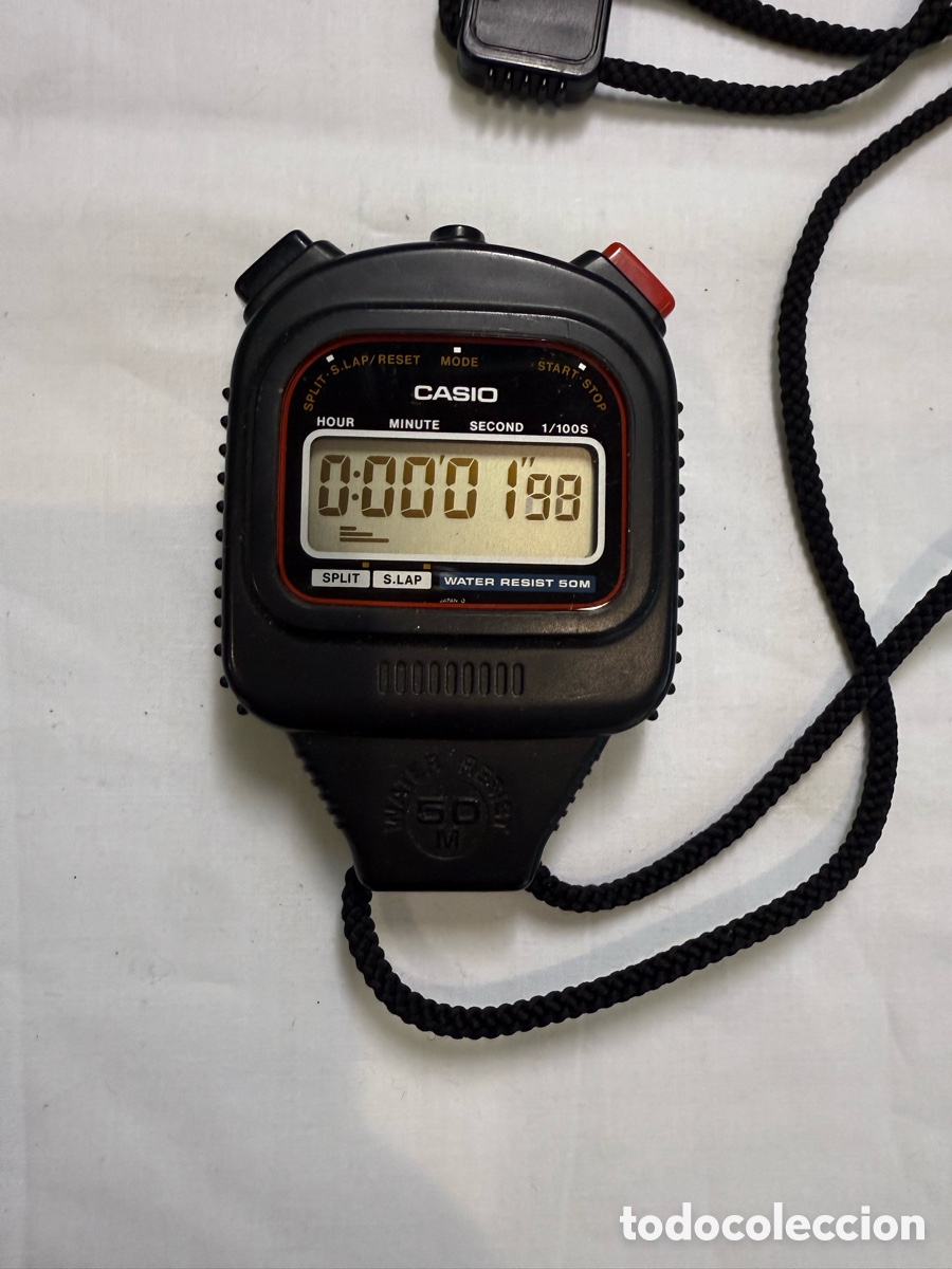 Relojes - Casio: Cron&oacute;metro digital Casio Water Resist 50M original &ndash; Vintage &ndash; Como nuevo &ndash; Funcionando