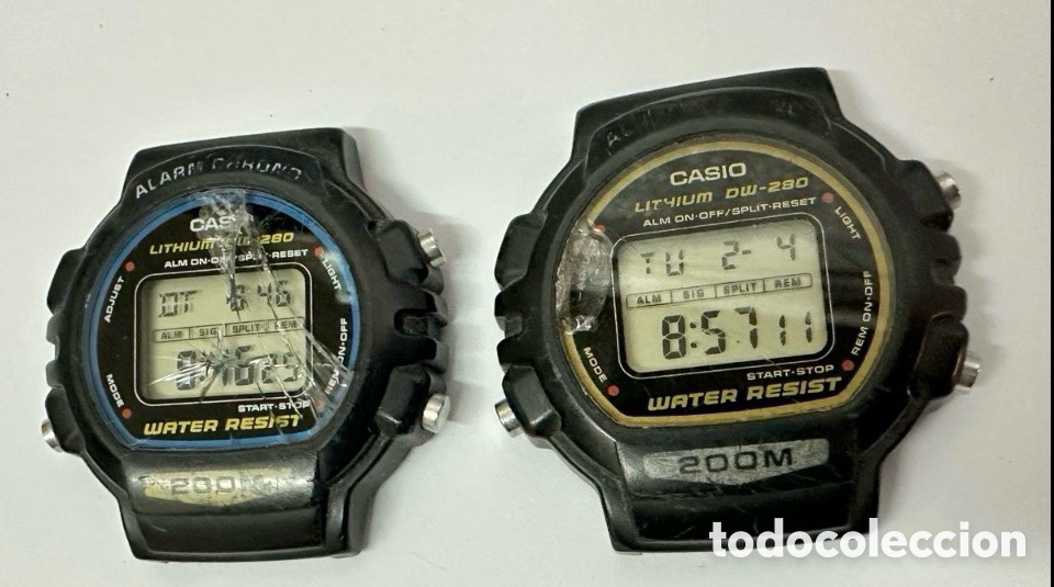 Relojes - Casio: Lote De Dos CASIO DW-280 WATER RESIST 200M