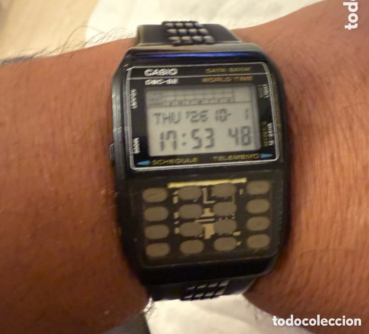 Relojes - Casio: Reloj Casio Data Bank DBC-62 m&oacute;dulo 676 &ndash; Telememo World Time &ndash; vintage a&ntilde;os 80 &ndash; funcionando