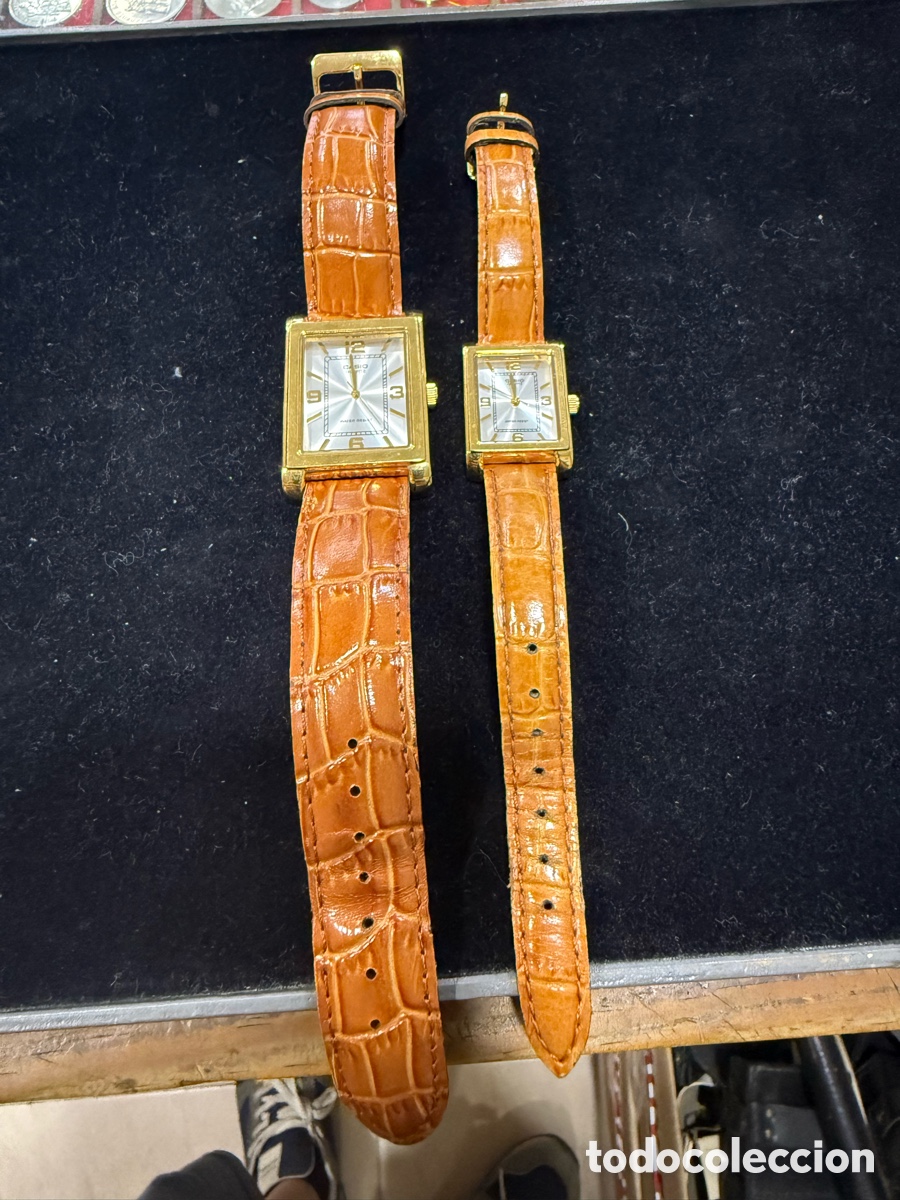 Relojes - Casio: Pareja de relojes Casio caballero y se&ntilde;ora, muy buen estado
