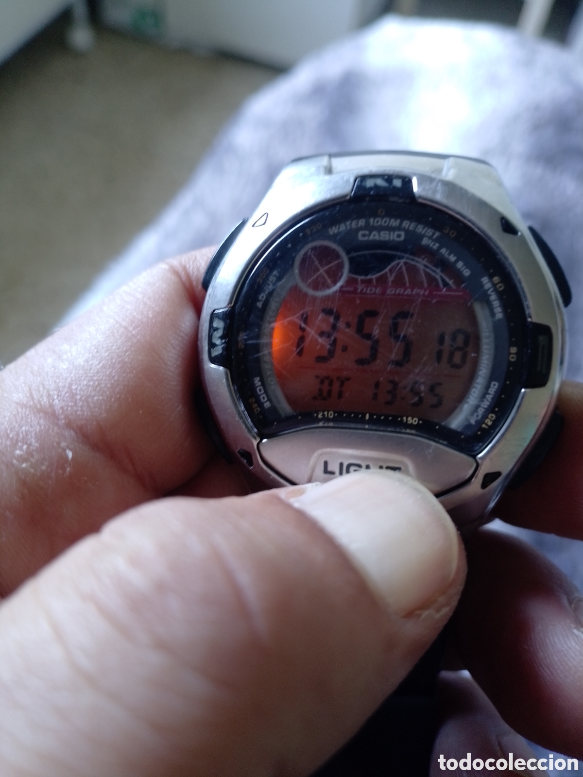 Relojes - Casio: Vintage Casio w-753 m&oacute;dulo 2926 con mini bombilla funciona bien - Foto 2