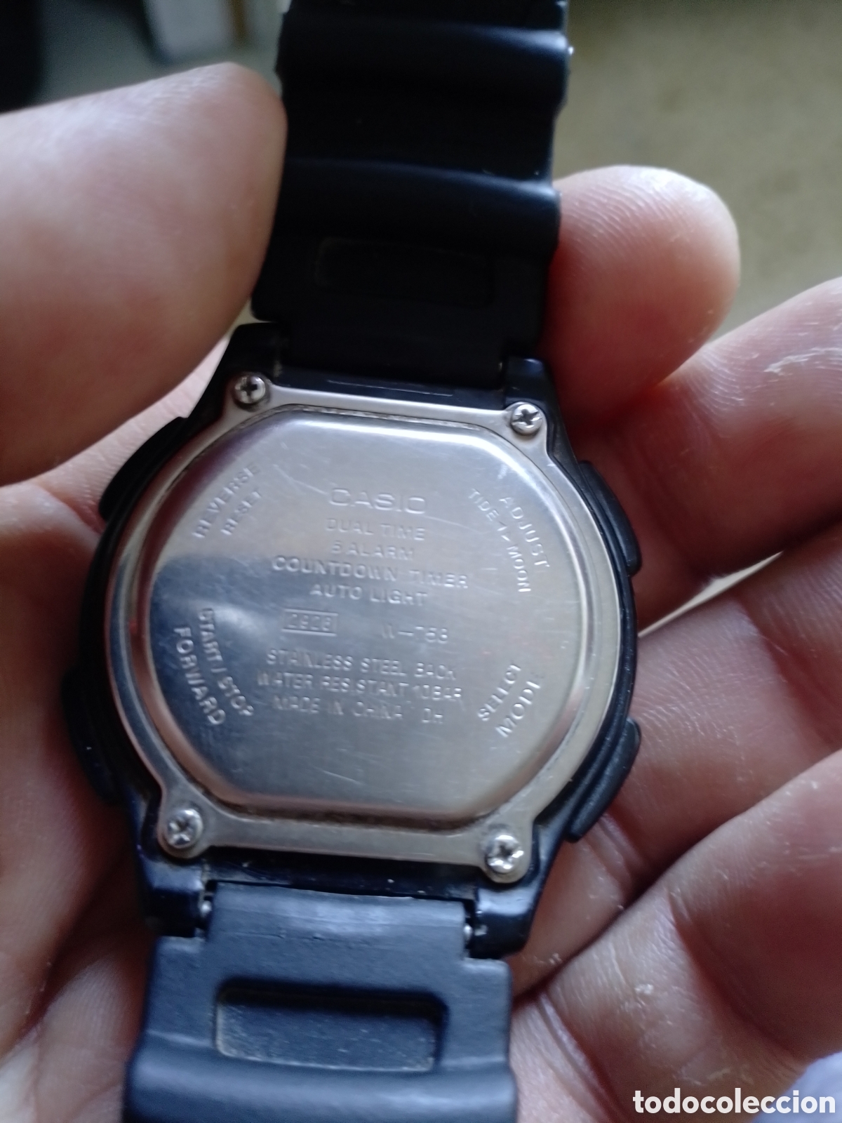 Relojes - Casio: Vintage Casio w-753 m&oacute;dulo 2926 con mini bombilla funciona bien - Foto 4