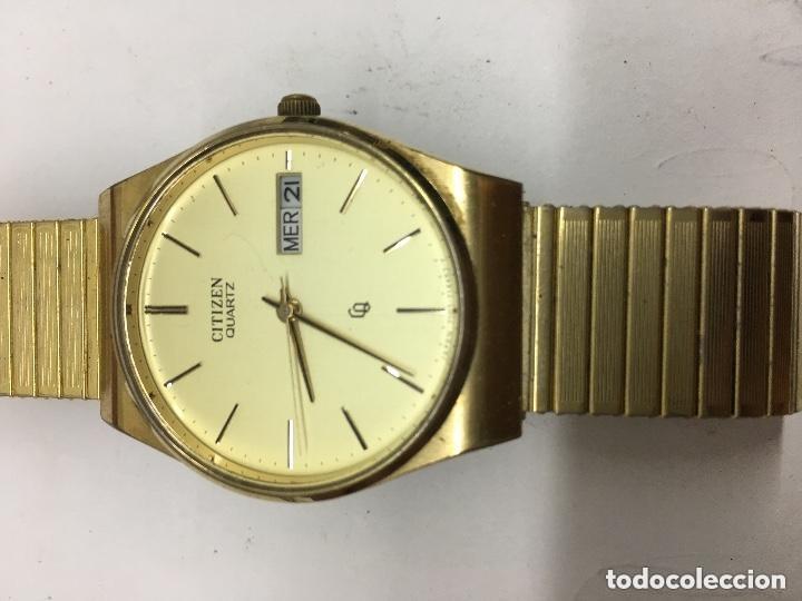 reloj citizen quartz chapado en oro,doble doble - Buy Citizen watches on  todocoleccion