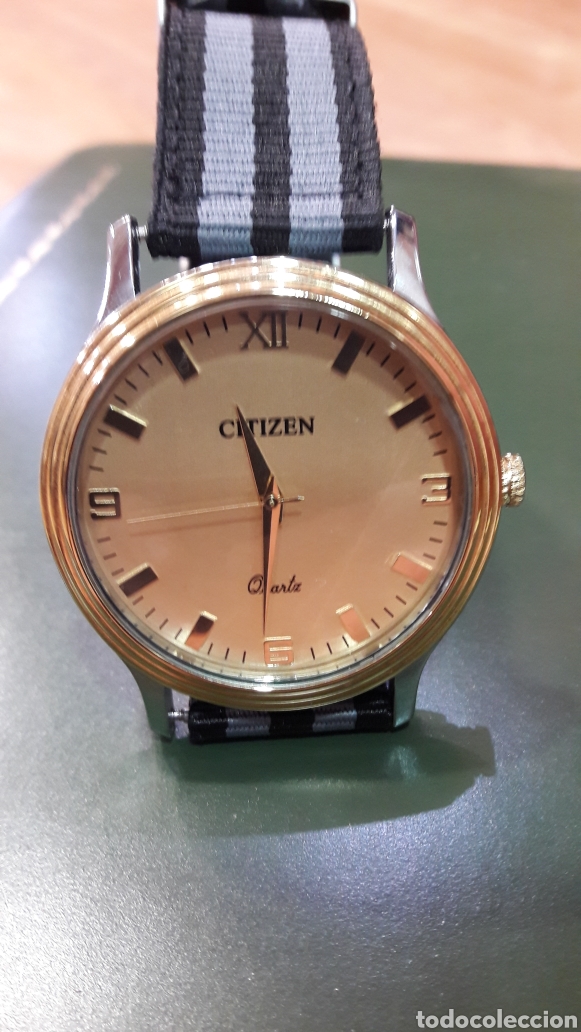 citizen quartz 23k gold plated watch