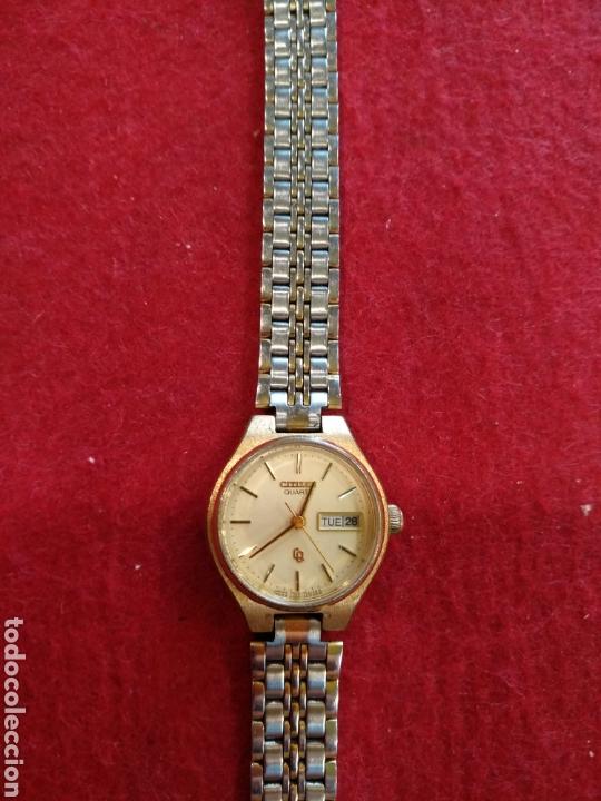 Relojes - Citizen: Reloj Citizen esfera chapada en oro, funciona a pilas - Foto 4