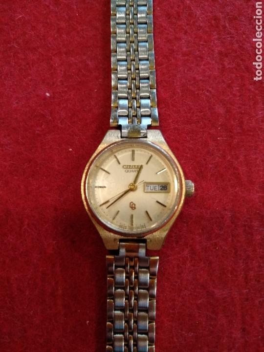 Relojes - Citizen: Reloj Citizen esfera chapada en oro, funciona a pilas - Foto 1