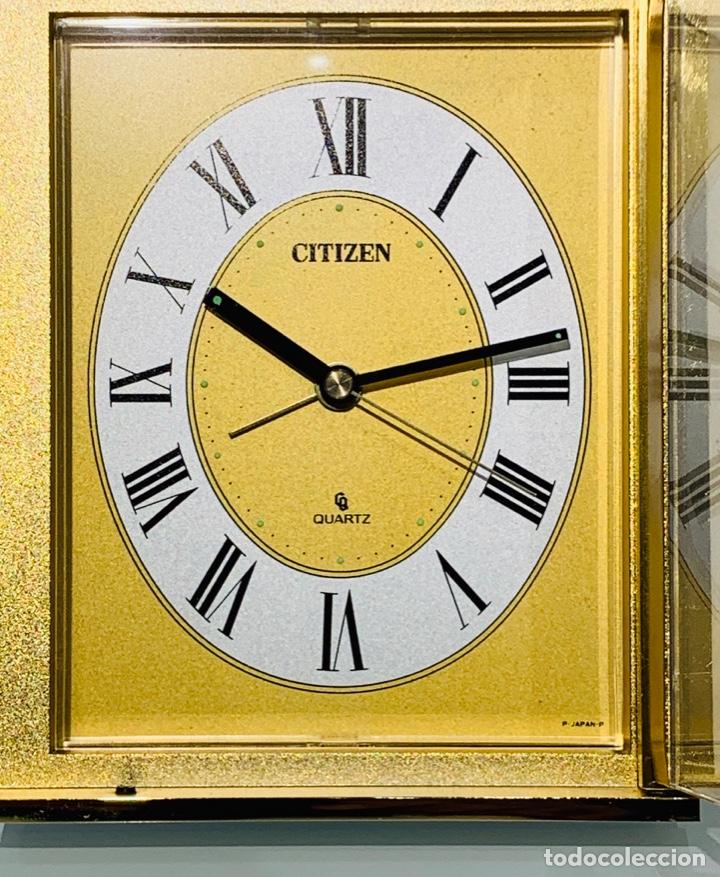 Relojes - Citizen: Reloj Sobremesa Citizen Quartz Japon QKB-874. Despertador. Portafotos. Años 70/80. Funcionando. - Foto 5 - 193432626