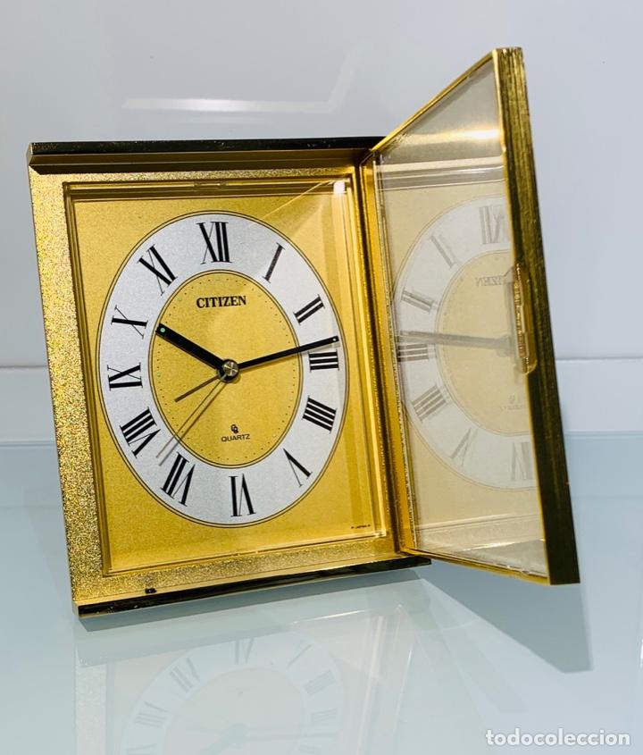 Relojes - Citizen: Reloj Sobremesa Citizen Quartz Japon QKB-874. Despertador. Portafotos. Años 70/80. Funcionando. - Foto 8 - 193432626