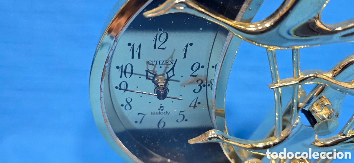 Relojes - Citizen: RELOJ DE SOBREMESA MARCA CITIZEN MUSICAL CON PENDULO. FUNCIONA. - Foto 5